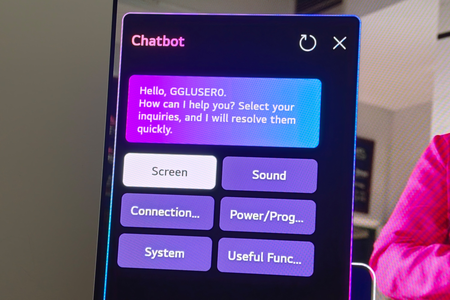 LG 55OLEDG6 TV review AI chatbot