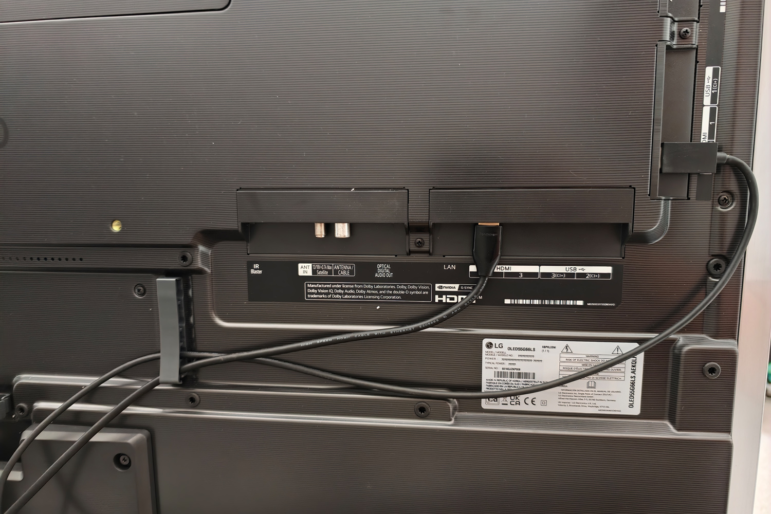 LG 55OLEDG6 TV review connectivity