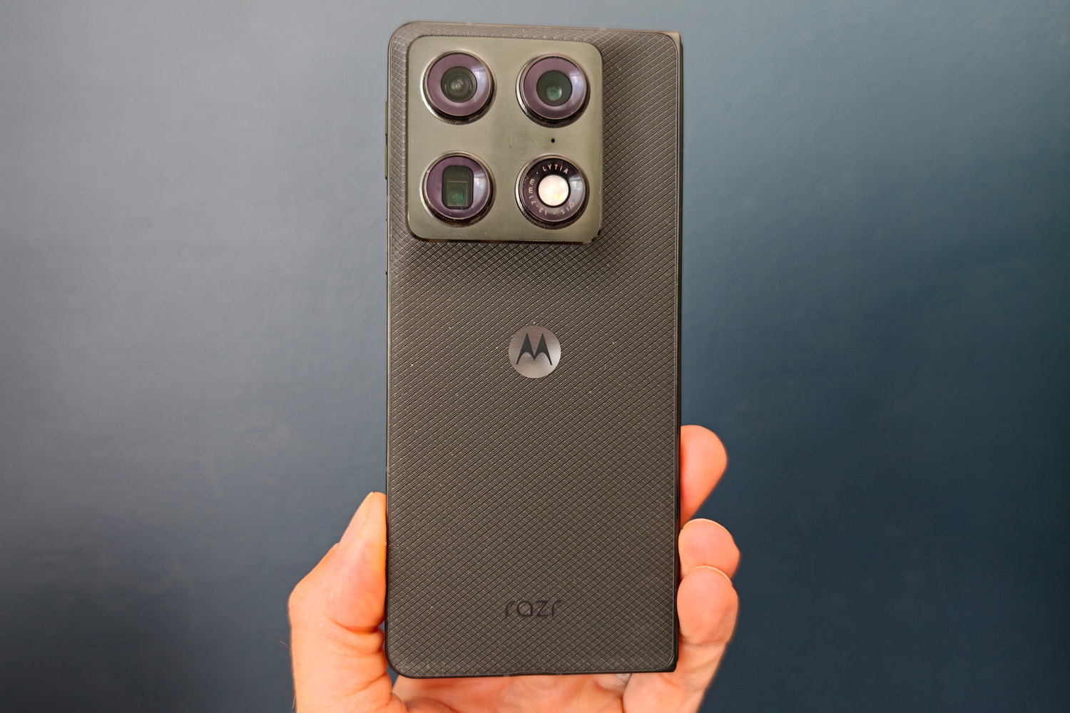 Motorola Razr Fold review in hand rear