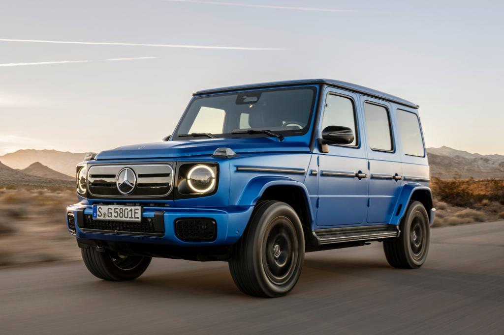Mercedes G 580 on road