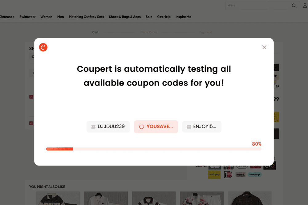 Coupert auto-testing popup