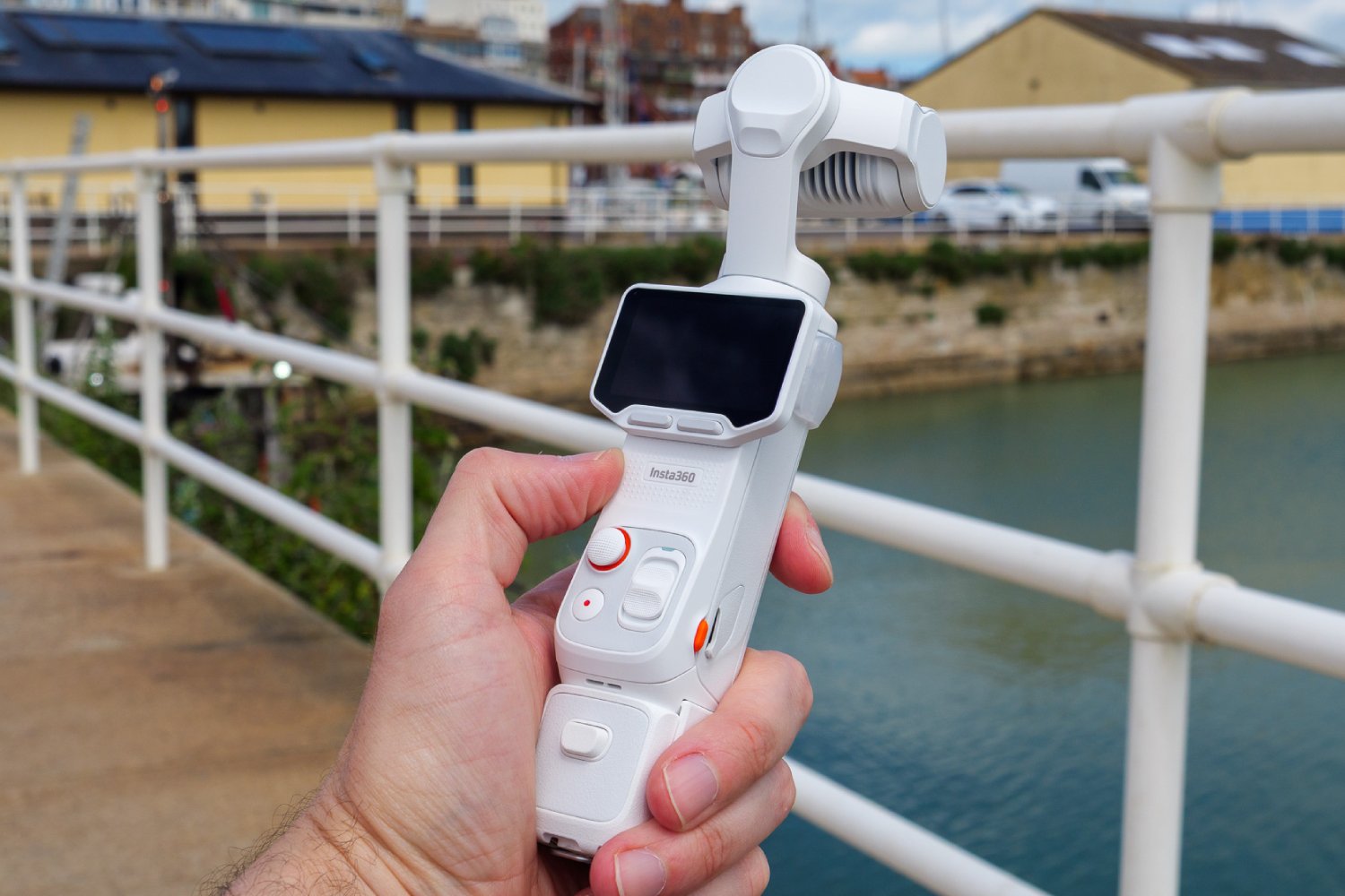 Insta360 Luna Ultra in the hand