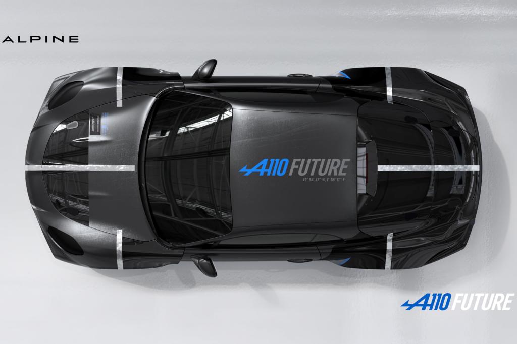 Alpine A110 EV mule roof