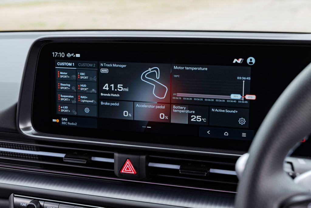 Hyundai Ioniq 6 N drive infotainment