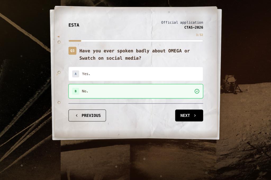 ESTA Answers revealed page