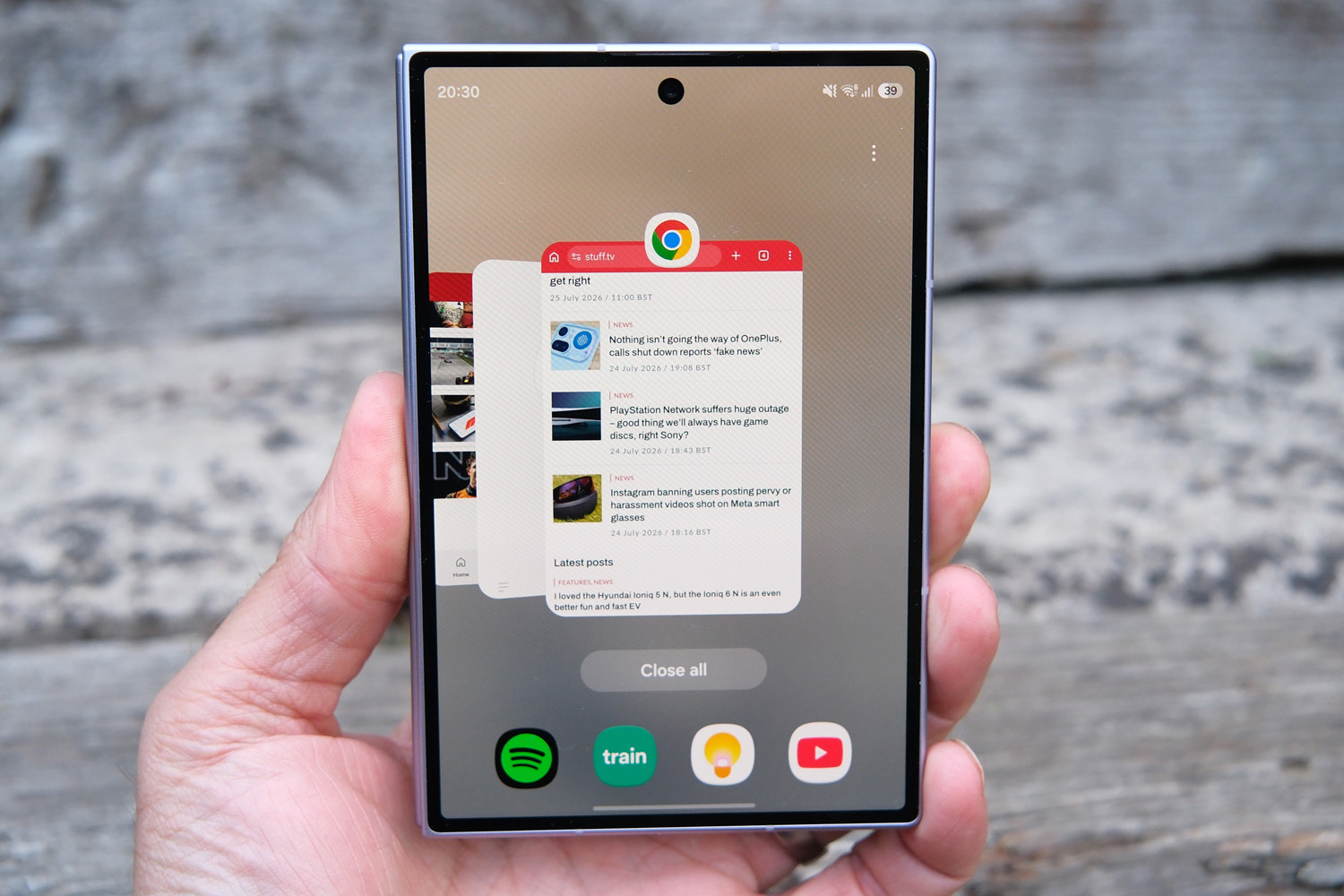 Samsung Galaxy Z Fold8 review recents