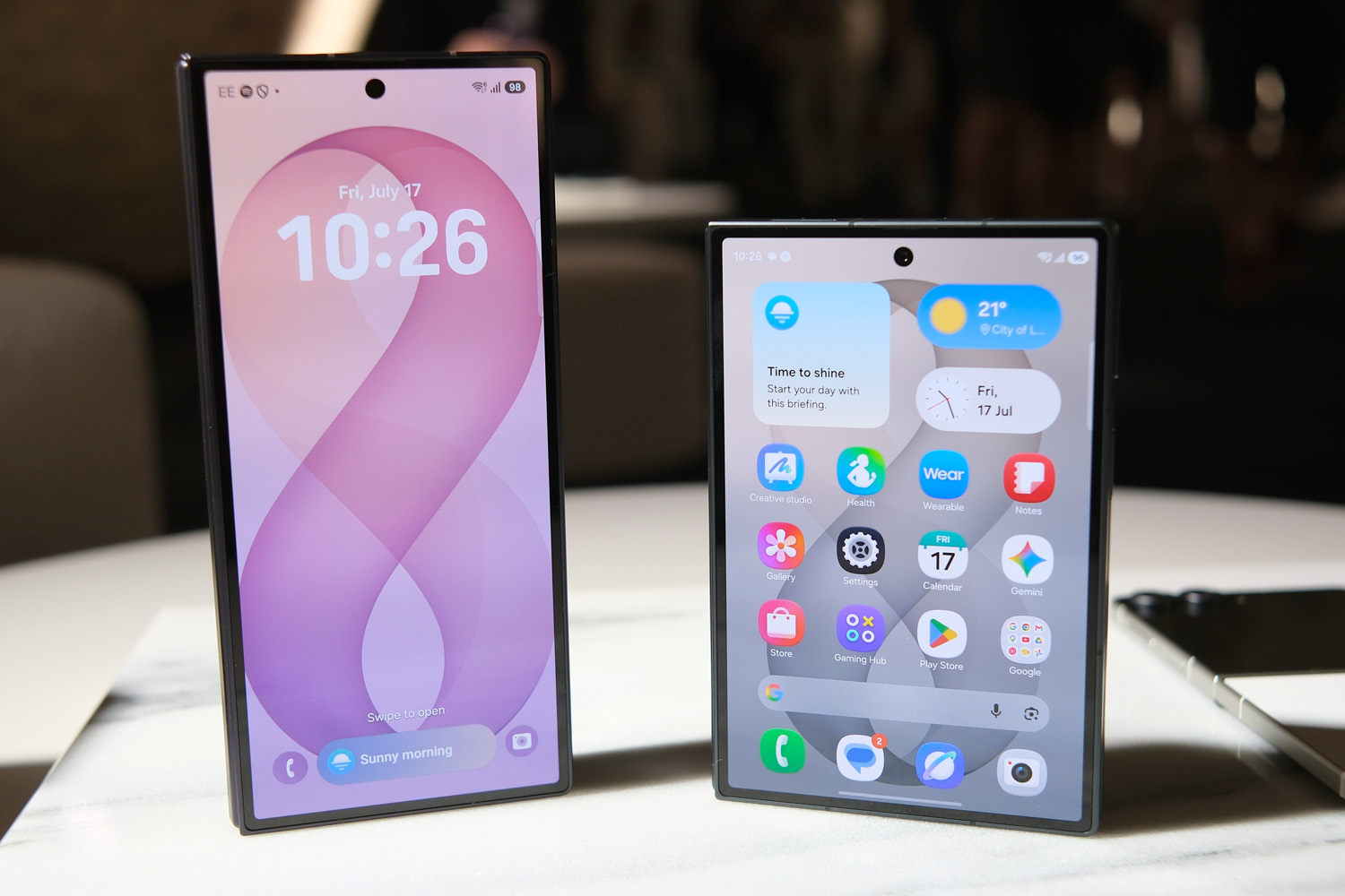 Samsung Galaxy Z Fold8 with Fold8 Ultra front