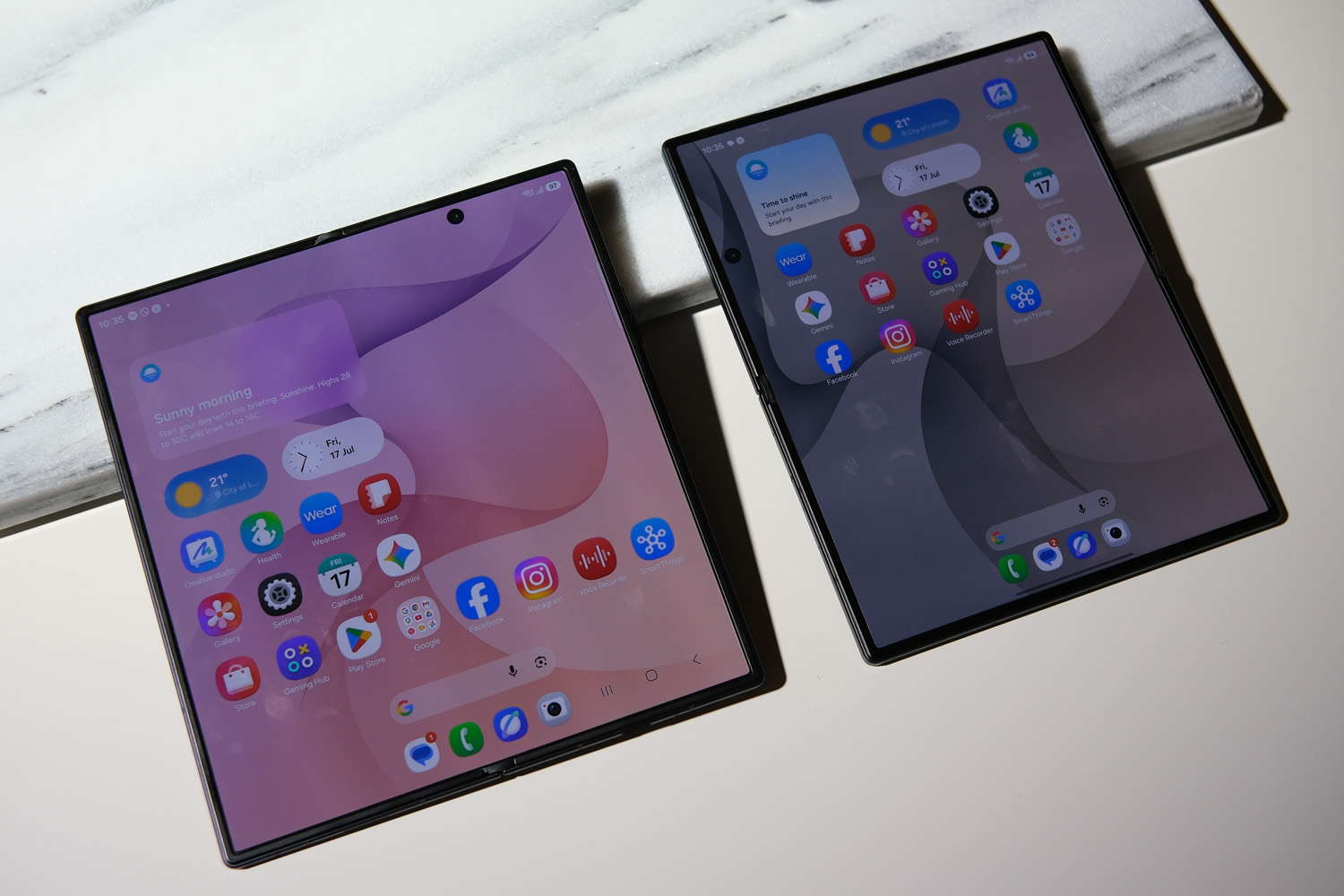 Samsung Galaxy Z Fold8 with Fold8 Ultra inner