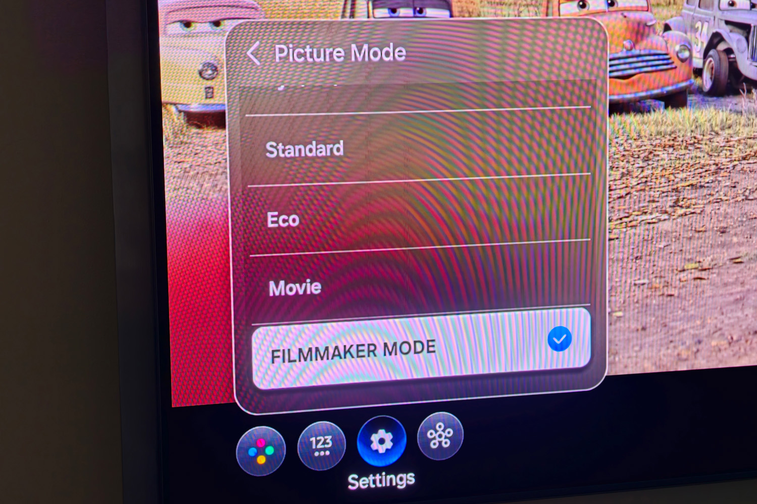 Samsung S99H OLED TV review picture modes