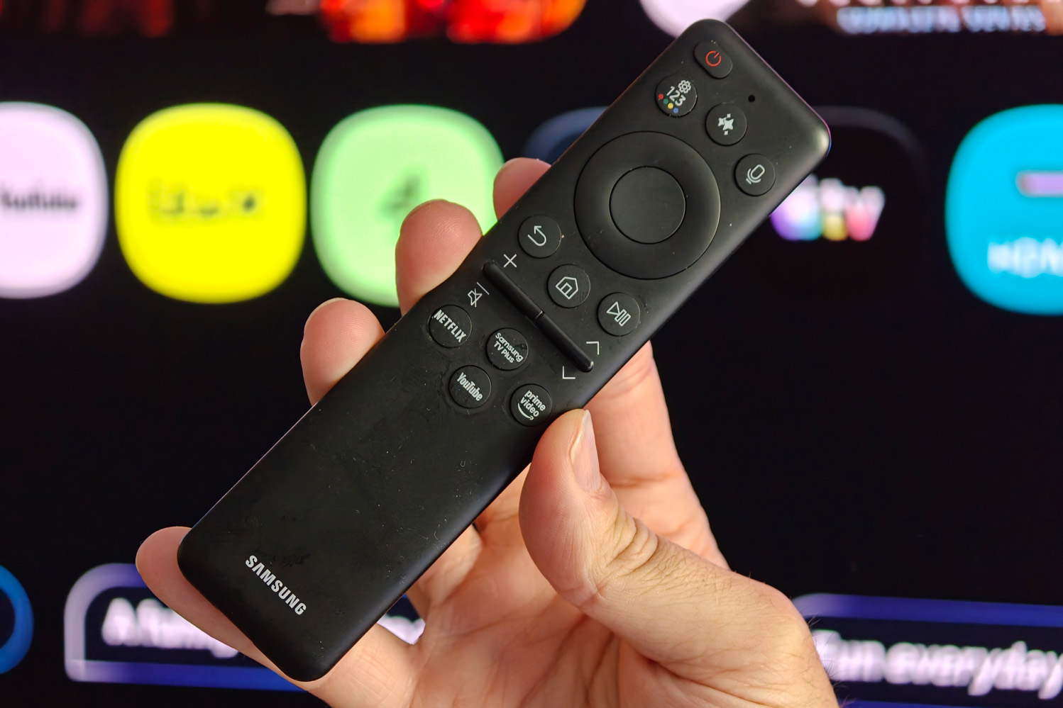 Samsung S99H OLED TV review remote front
