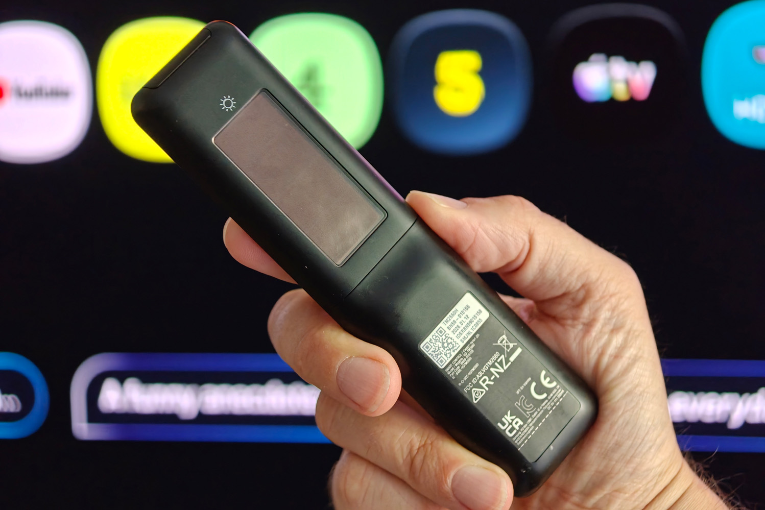 Samsung S99H OLED TV review remote rear