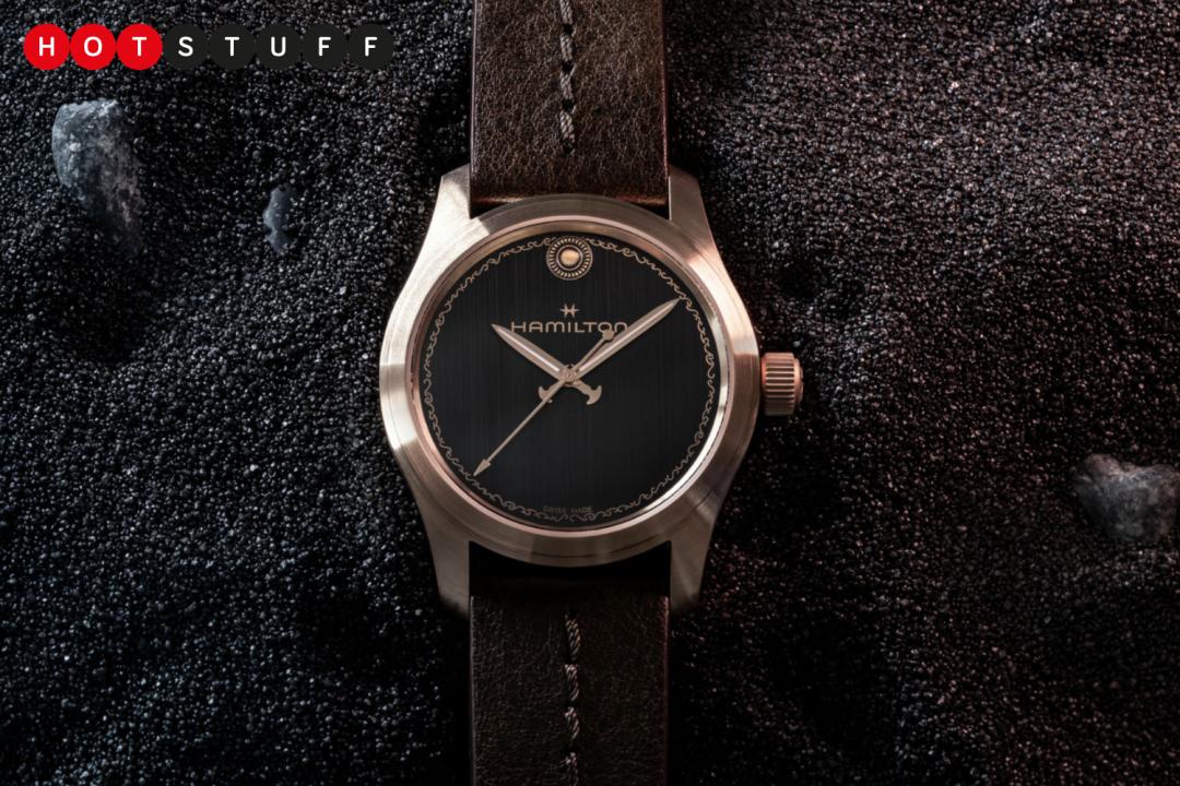 Hamilton Khaki Field Auto The Odyssey on sand
